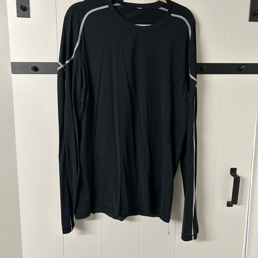 Lululemon Black Long Sleeve Men's Shirt, XL